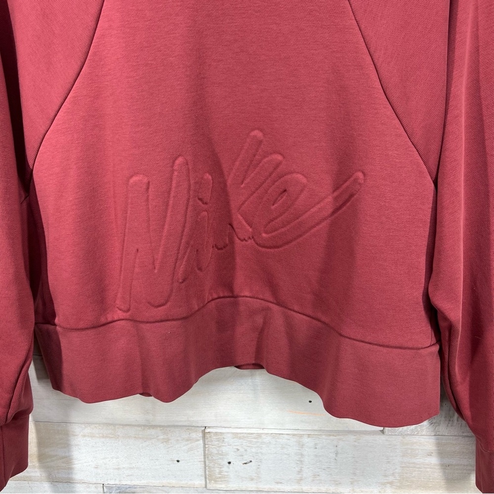 Nike Dri Fit Cedar Get Fit Lux Fleece Sweatshirt Womens Large Athleisure Gym - Picture 5 of 12